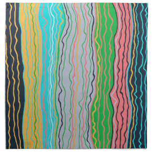 Modern Squiggles Set of 4 Cloth Napkins