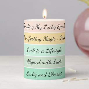 Modern St. Patrick Day Gradient Pillar Candle