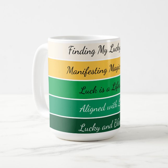 Modern St. Patrick’s Day Gradient Coffee Mug (Front Left)