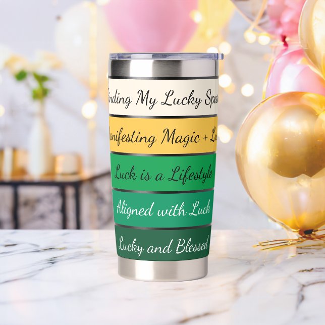 Modern St. Patrick’s Day Gradient Insulated Tumbler (Bachelor Party)