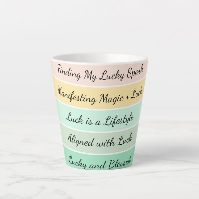 Modern St. Patrick’s Day Gradient Latte Mug (Front)