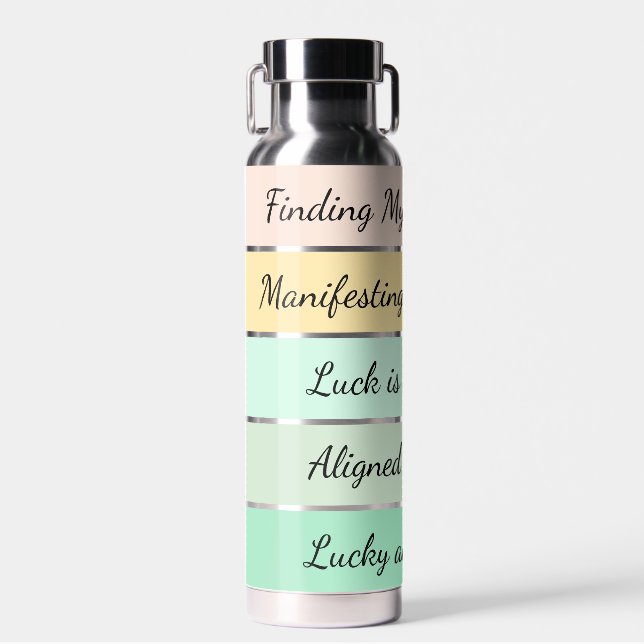 Modern St. Patrick’s Day Gradient Water Bottle (Front)