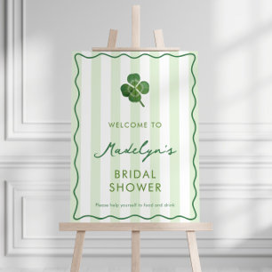 Modern St Patricks Day Bridal Shower Welcome Sign