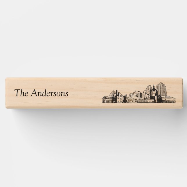 Modern St. Paul Wedding Guestbook Lawn Game Topple Tower (Front)