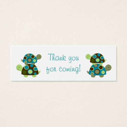 Customizable Modern Stacked Turtle Party Favor Gift Tags Business Cards