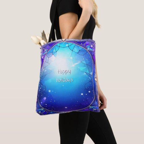 Modern Stained Glass Holiday Tote Bag
