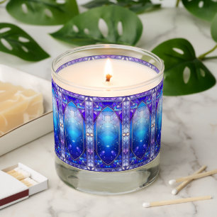Modern Stained Glass Pattern Scented Jar Candle