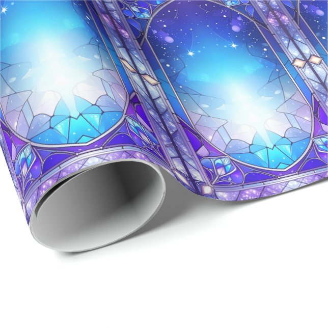 Modern Stained Glass Pattern Wrapping Paper (Roll Corner)