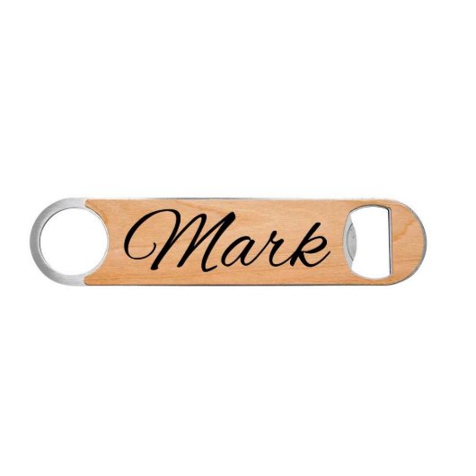 Modern Stainless-Steel Engraved Bottle Opener (Front)