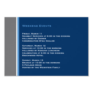 Modern Star Bar Mitzvah Insert Card