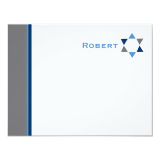 Modern Star Bar Mitzvah Thank You Card