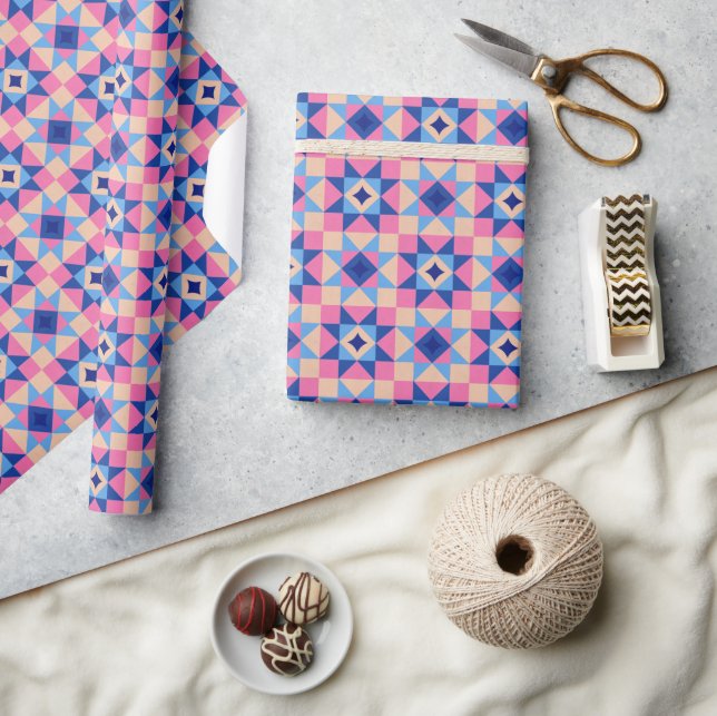 Modern Star Block Quilt Wrapping Paper (Crafts)