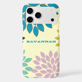 Modern Star Burst Flower Personalized iPhone Case