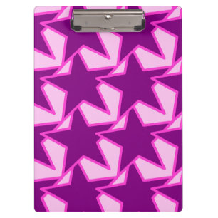 Modern Star Geometric - amethyst purple and pink Clipboard