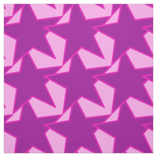 Modern Star Geometric - amethyst purple and pink Fabric