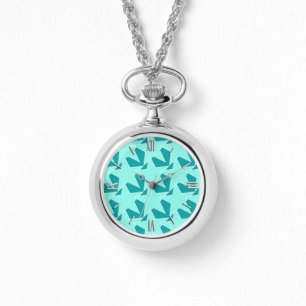 Modern Star Geometric - Aqua and turquoise Watch