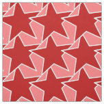 Modern Star Geometric - coral red and pink Fabric