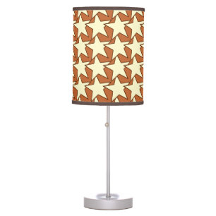 Modern Star Geometric - cream and camel tan Table Lamp