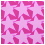 Modern Star Geometric - pale pink and fuchsia Fabric