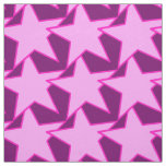 Modern Star Geometric - pink and amethyst purple Fabric