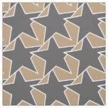 Modern Star Geometric - taupe and grey / gray Fabric