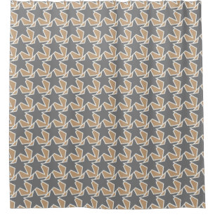 Modern Star Geometric - taupe and grey / gray Shower Curtain