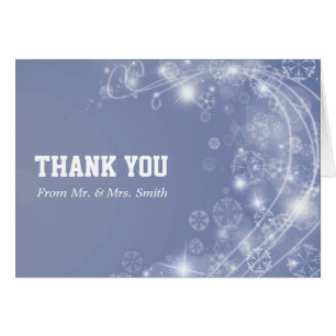 Modern Star Glitter Confetti Sparkles Thank You Cards