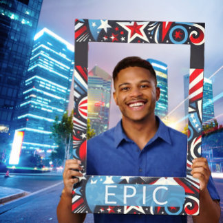 Modern Star Selfie Frame, Custom Selfie Photo Frame