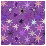 Modern Starburst Print, Violet Purple and Orchid Fabric