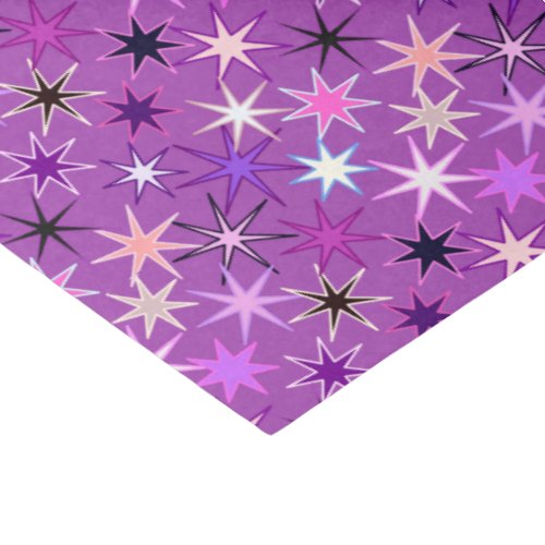 Modern Starburst Print Violet Purple and Orchid Tissue Paper