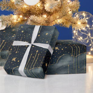 Modern Starry Night Seamless Pattern Wrapping Paper