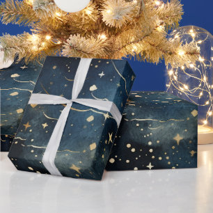 Modern Starry Night Seamless Pattern Wrapping Paper