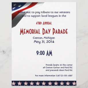 Modern Stars and Stripes Forever Flag Memorial Day Flyer