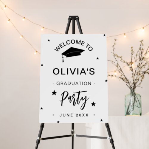 Modern Stars Graduation Party Welcome Sign