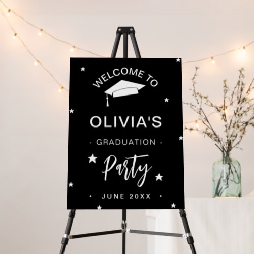 Modern Stars Graduation Party Welcome Sign