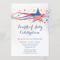 Modern Stars & Stripes 4th of July Invitation