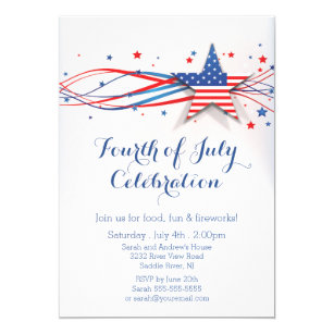 4th of july party invitations zazzle