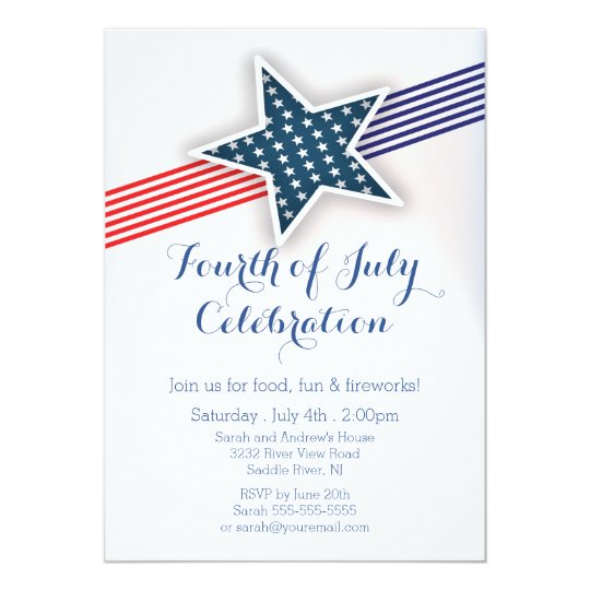 Modern Stars & Stripes 4th of July Invitation | Zazzle.com