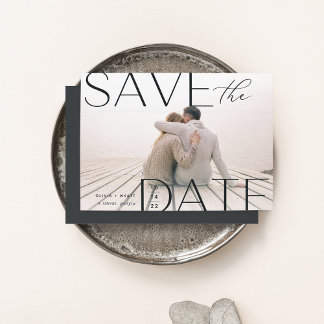 Modern Statement | Horizontal Photo Save The Date