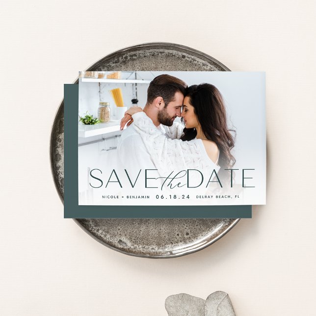 Modern Statement | Horizontal Photo Save The Date (Creator Uploaded)