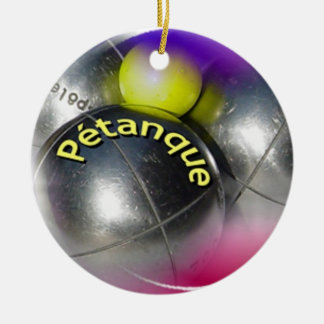 Modern steel balls Petanque design Ceramic Ornament