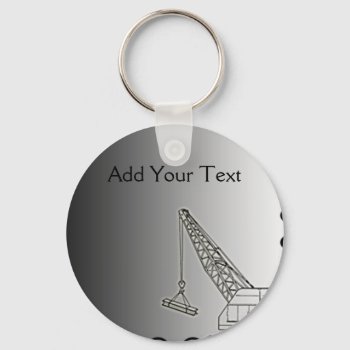 Modern Steel Construction Keychain by BeSeenBranding at Zazzle