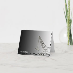 Modern Steel Construction Letterpress Thank You Card