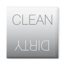 Modern Steel Gray Clean or Dirty Dishwasher Magnet Modern Steel Gray Clean or Dirty Dishwasher Magnet