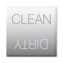 Modern Steel Gray Clean or Dirty Dishwasher Magnet Modern Steel Gray Clean or Dirty Dishwasher Magnet