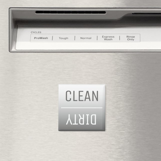 Modern Steel Gray Ombre Dishwasher Magnet (In Situ (Dishwasher))