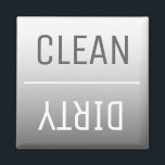 Modern Steel Gray Ombre Dishwasher Magnet<br><div class="desc">Easily keep track of the state of the dishes without sacrificing style. Just flip this modern steel gray ombre dishwasher magnet to "Clean" or "Dirty" as needed.</div>