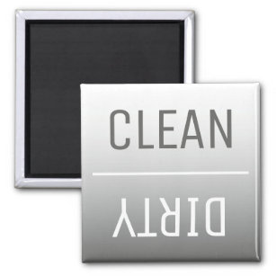 Modern Steel Gray Ombre Dishwasher Magnet