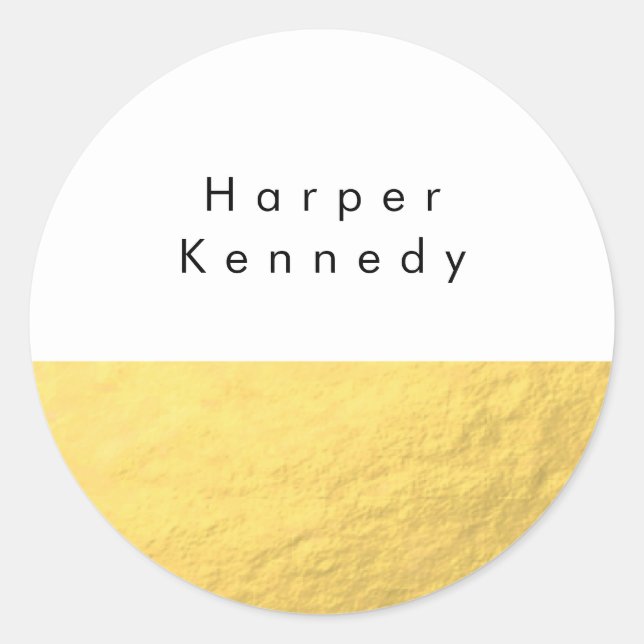 Modern Sticker Faux Gold Foil (Front)