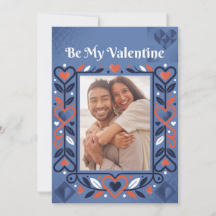 Modern Stippled Hearts Valentine's Day Holiday Card